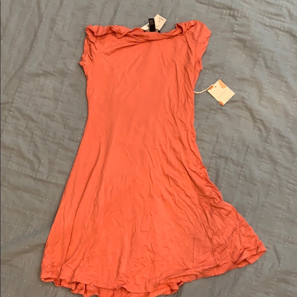 Coral mini dress